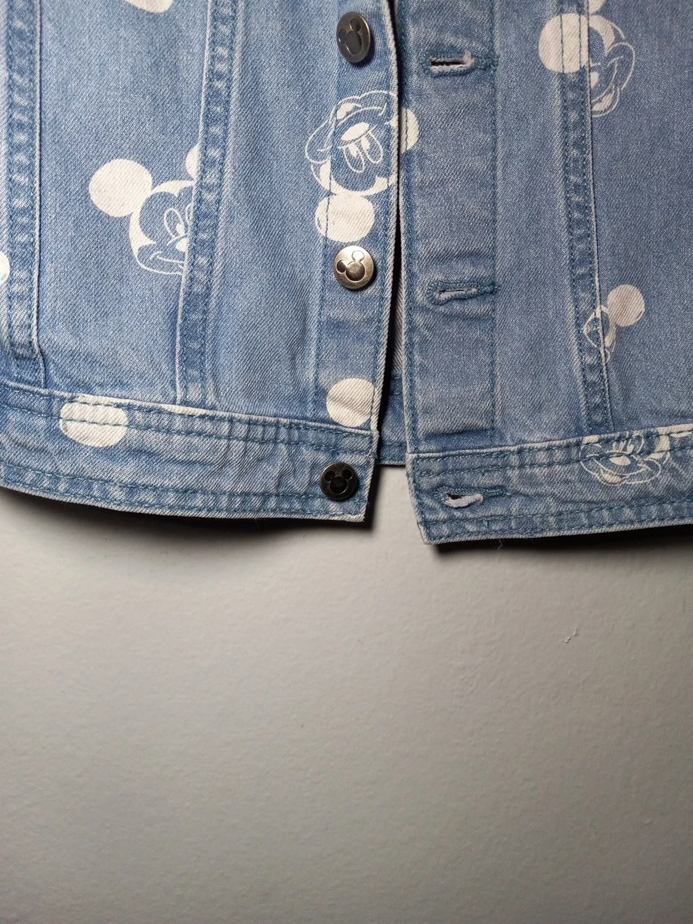 Disney Mickey Mouse Light Blue Denim Jacket for Kids Size 4T